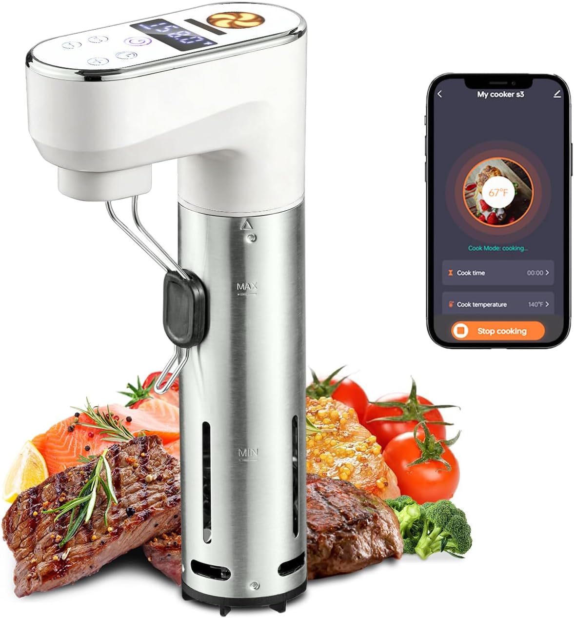 Sous Vide Immersion - 1300W WiFi Smart Sous Vide Cooker,