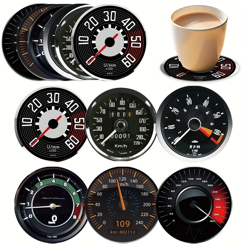 Kitchen Appliances Vintage - 2D 6pcs Retro Car Dashboard Wooden
