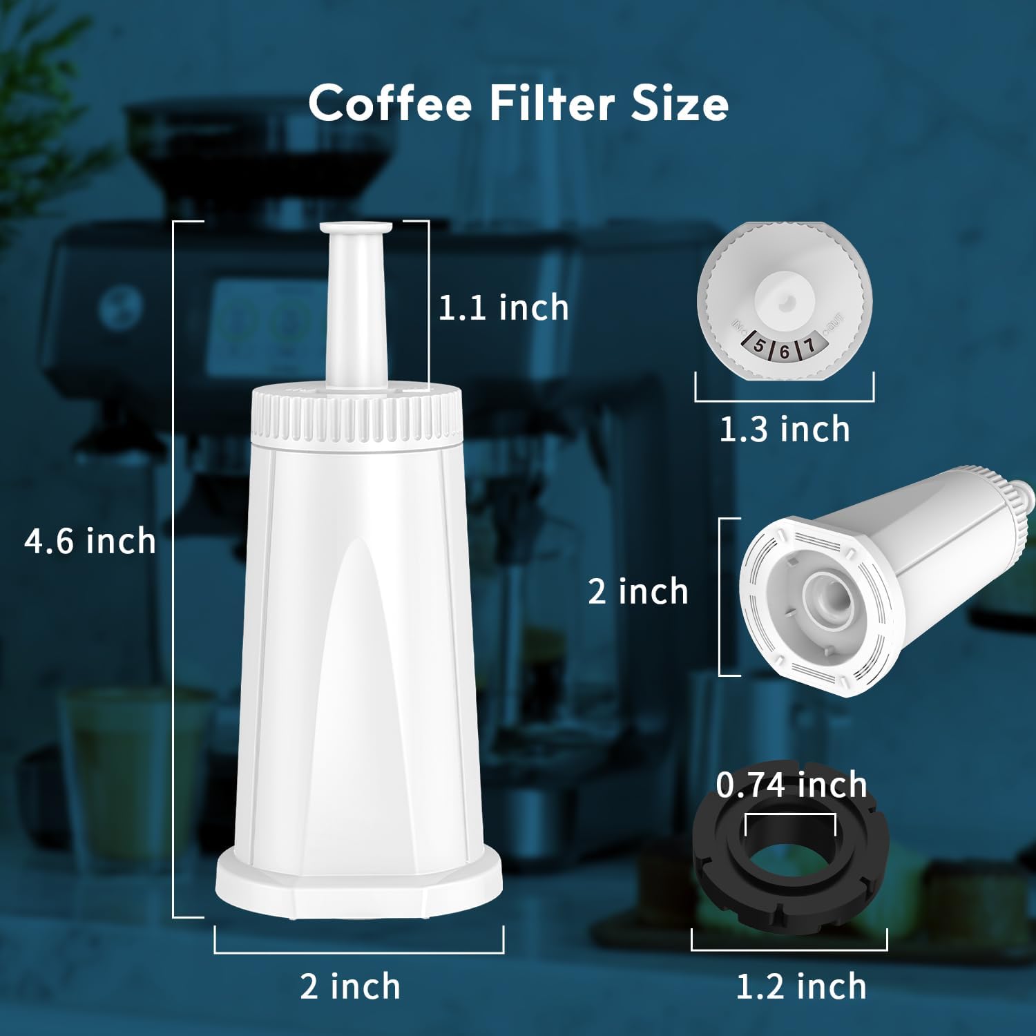 1/2/4pcs Replacement Water Fil - огляд і ціна Breville Espresso Barista Touch