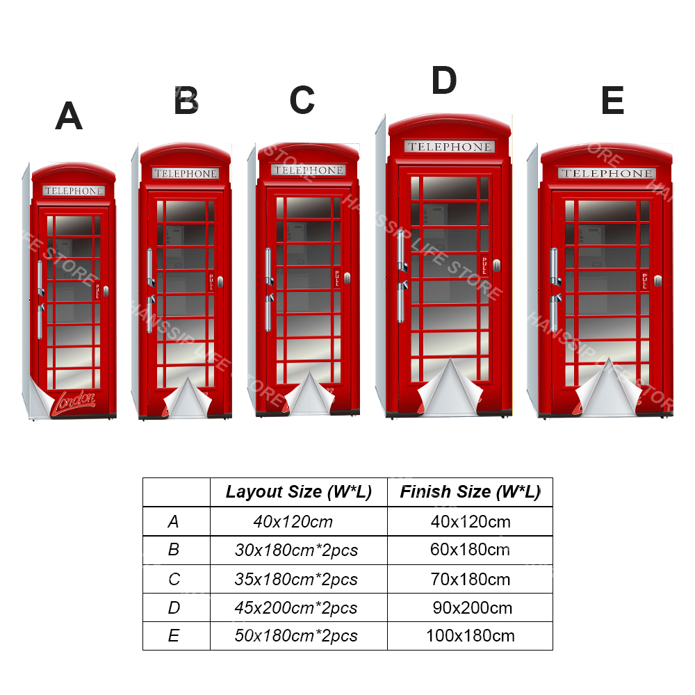 Retro Phone Booth Printed Refr - огляд і ціна Kitchen Appliances Vintage