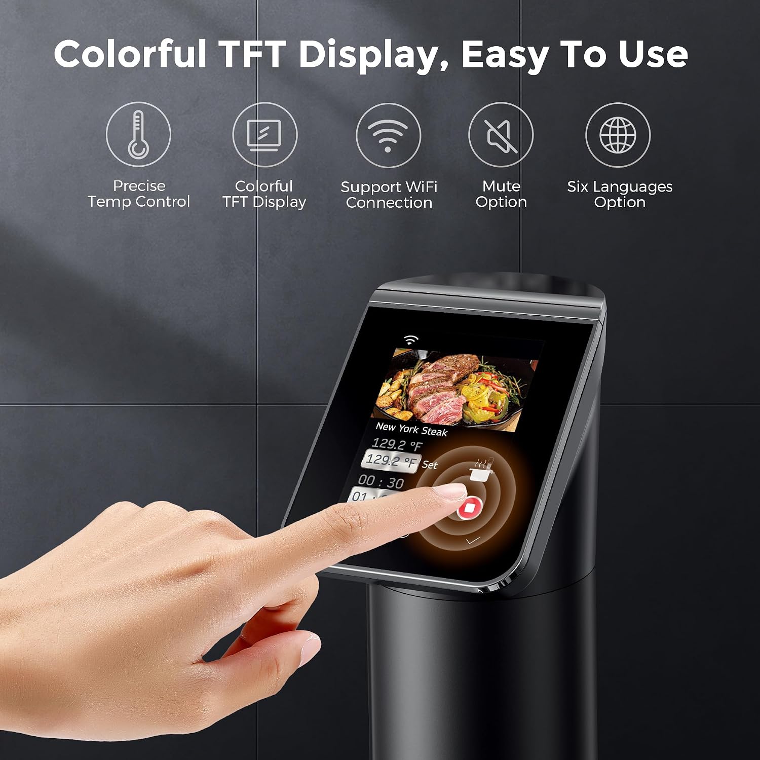1100W Black WiFi Sous Vide Coo - огляд і ціна Sous Vide Immersion