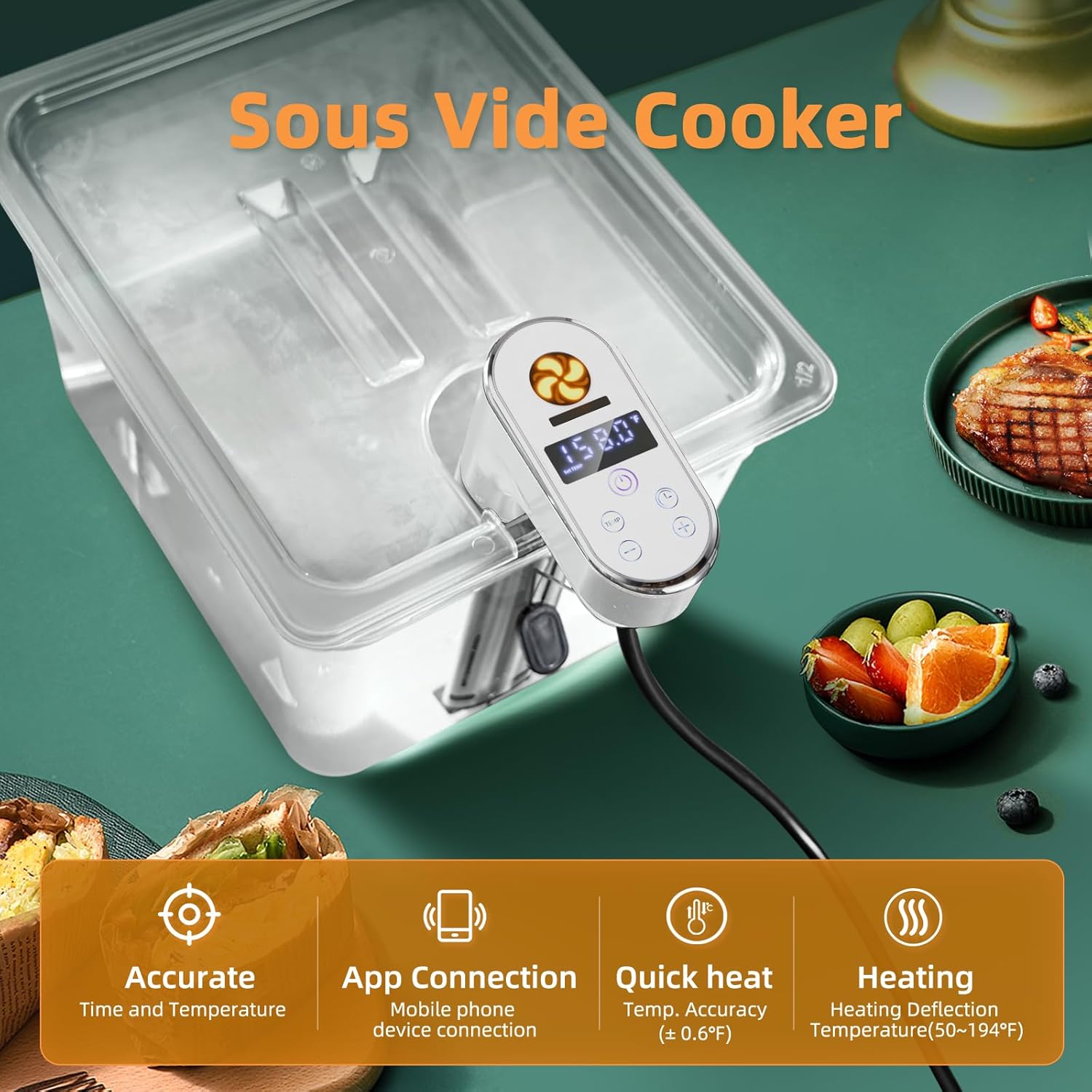 1300W WiFi Smart Sous Vide Coo - огляд і ціна Sous Vide Immersion
