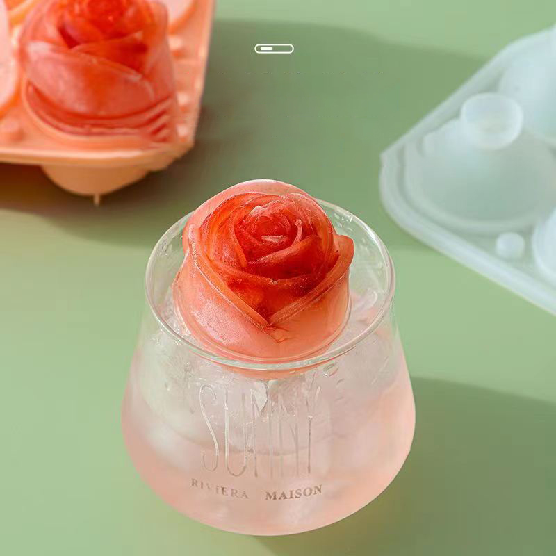 3D Rose Ice Molds 4 Holes Ice  - огляд і ціна Kitchen Appliances And Utensils