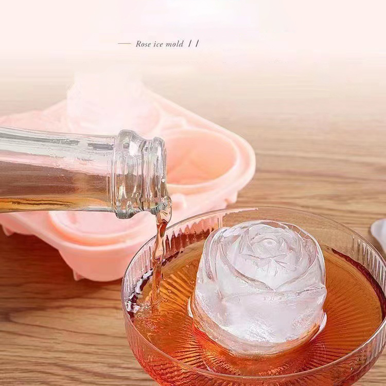 3D Rose Ice Molds 4 Holes Ice  - огляд і ціна Kitchen Appliances And Utensils