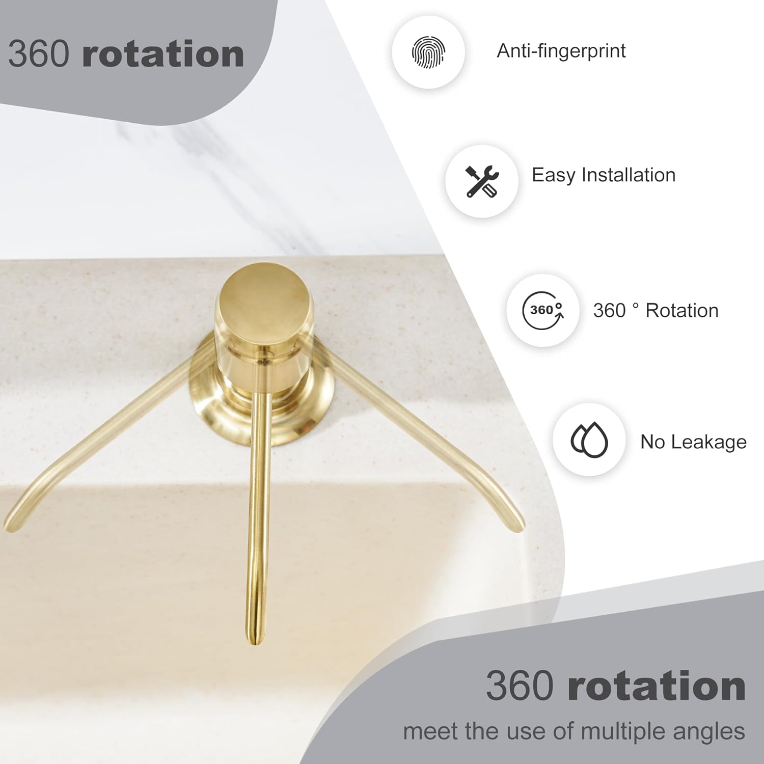 Brass Sink Soap Dispenser with - огляд і ціна Kitchen Appliances Built In