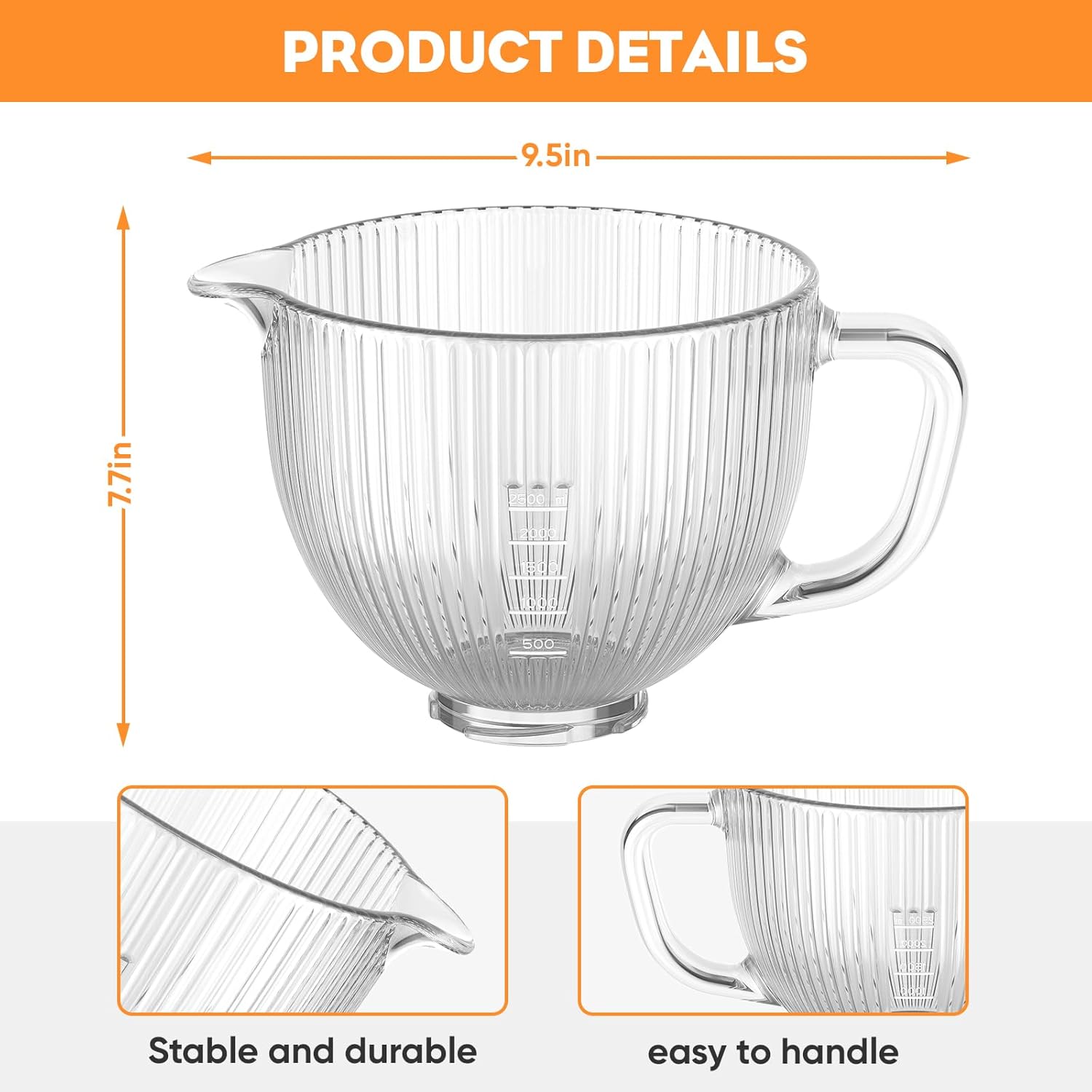 GVODE Glass Bowl for Kitchenai - огляд і ціна Kitchen Appliances Kitchenaid