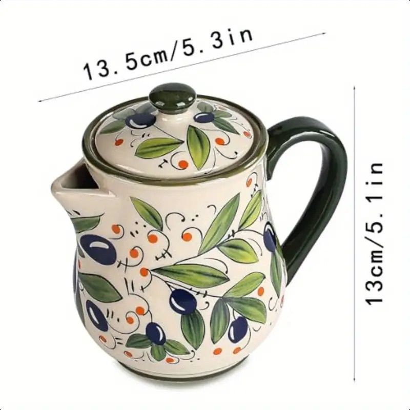 Olive Green Ceramic Flower Oil - огляд і ціна Kitchen Appliances Vintage
