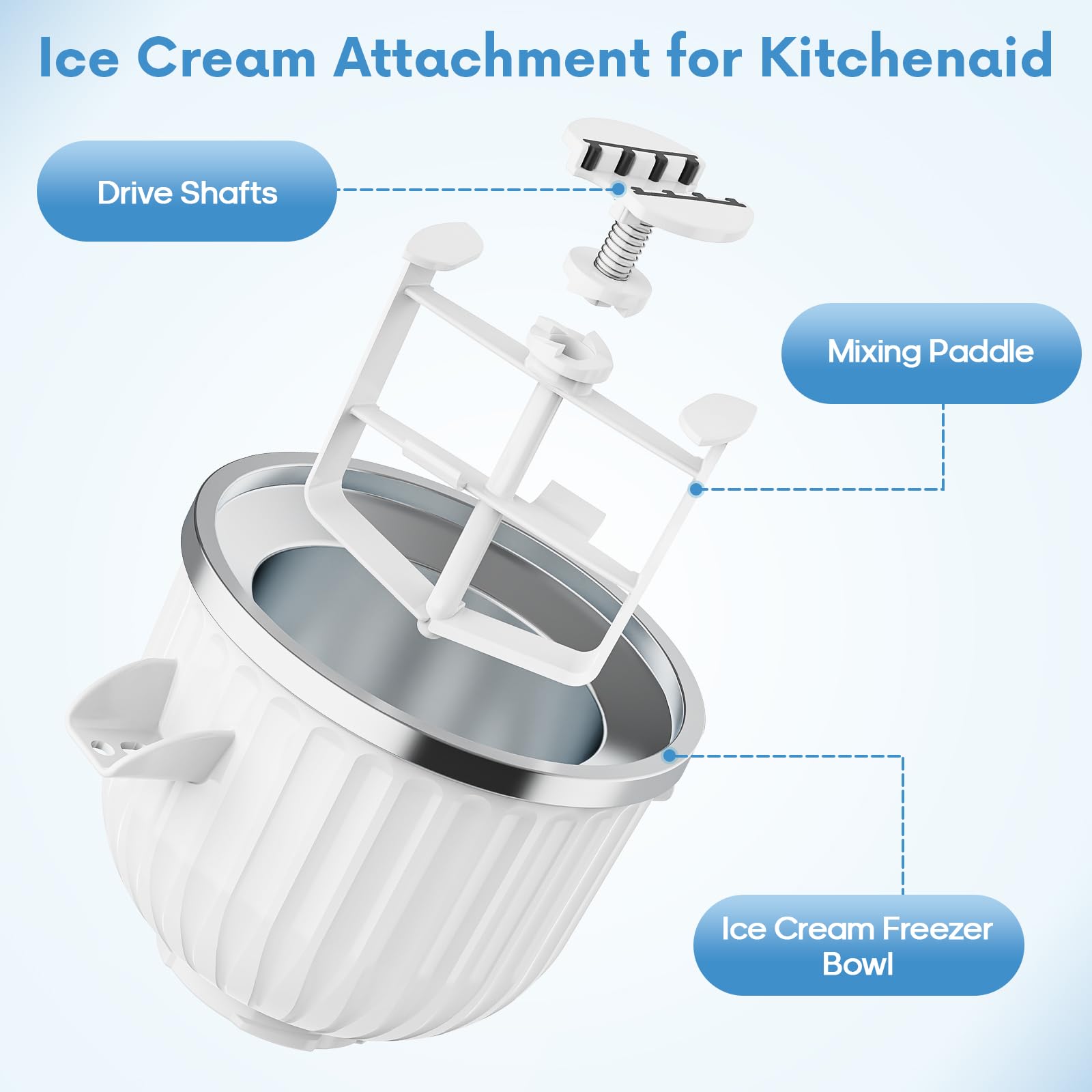 2 Quart Ice Cream Maker Attach - огляд і ціна Kitchen Appliances Kitchenaid